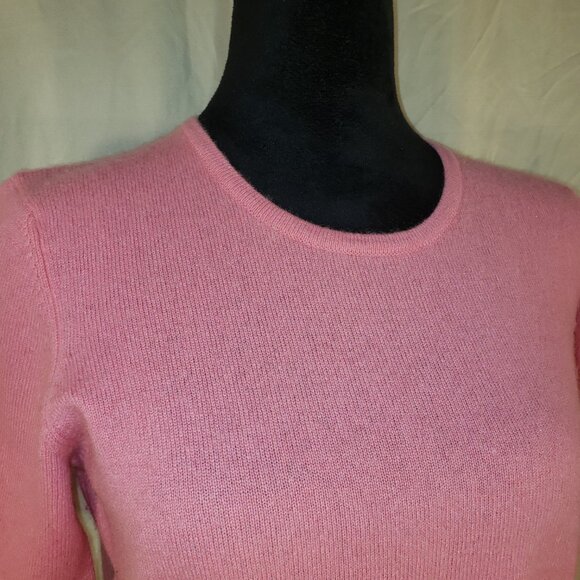 Sutton Studio Cashmere Pink Crew Neck Sweater - S - CRAFT - Picture 1 of 8